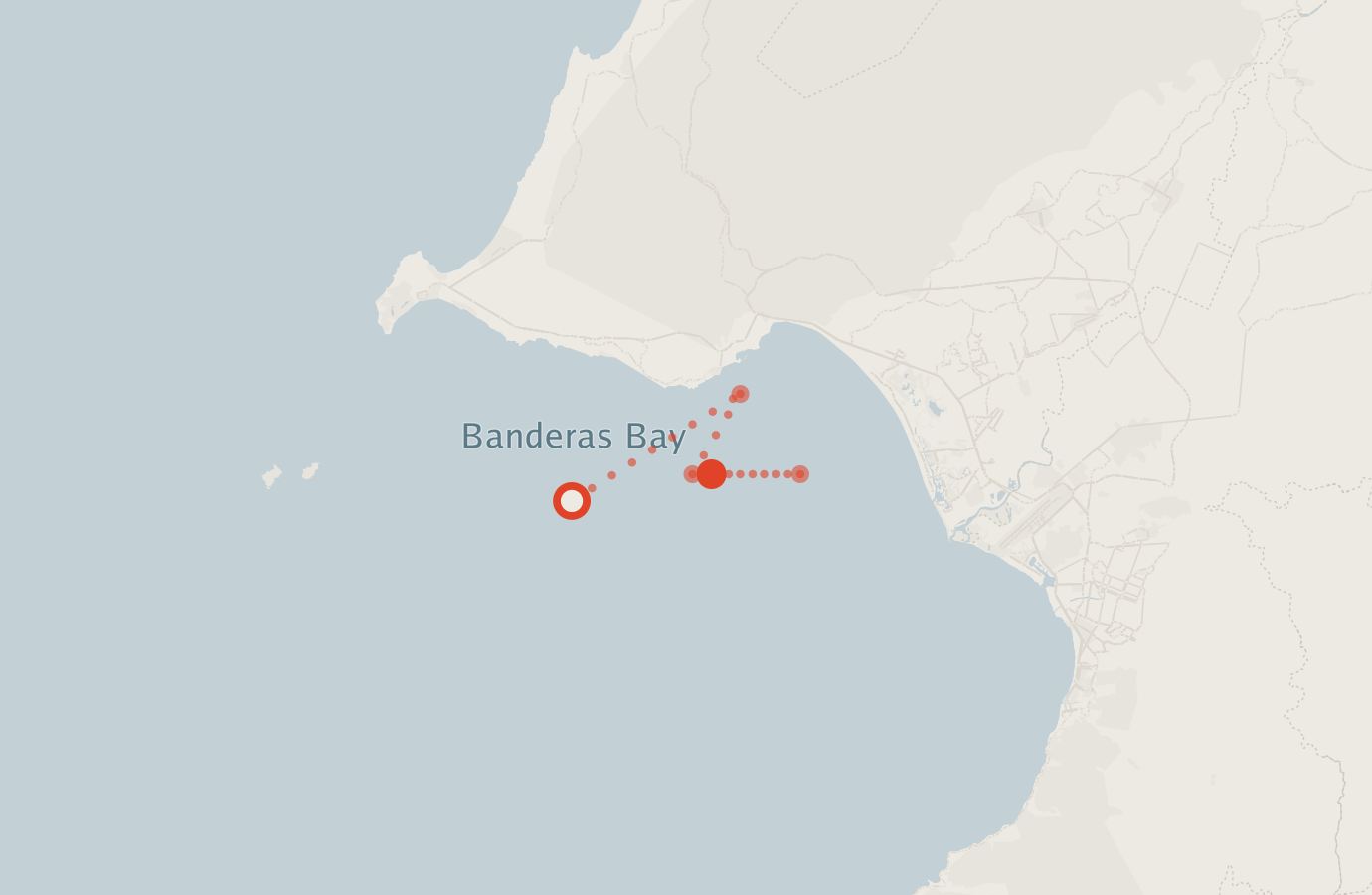 Activity map — real sighting points on an OpenStreetMap basemap