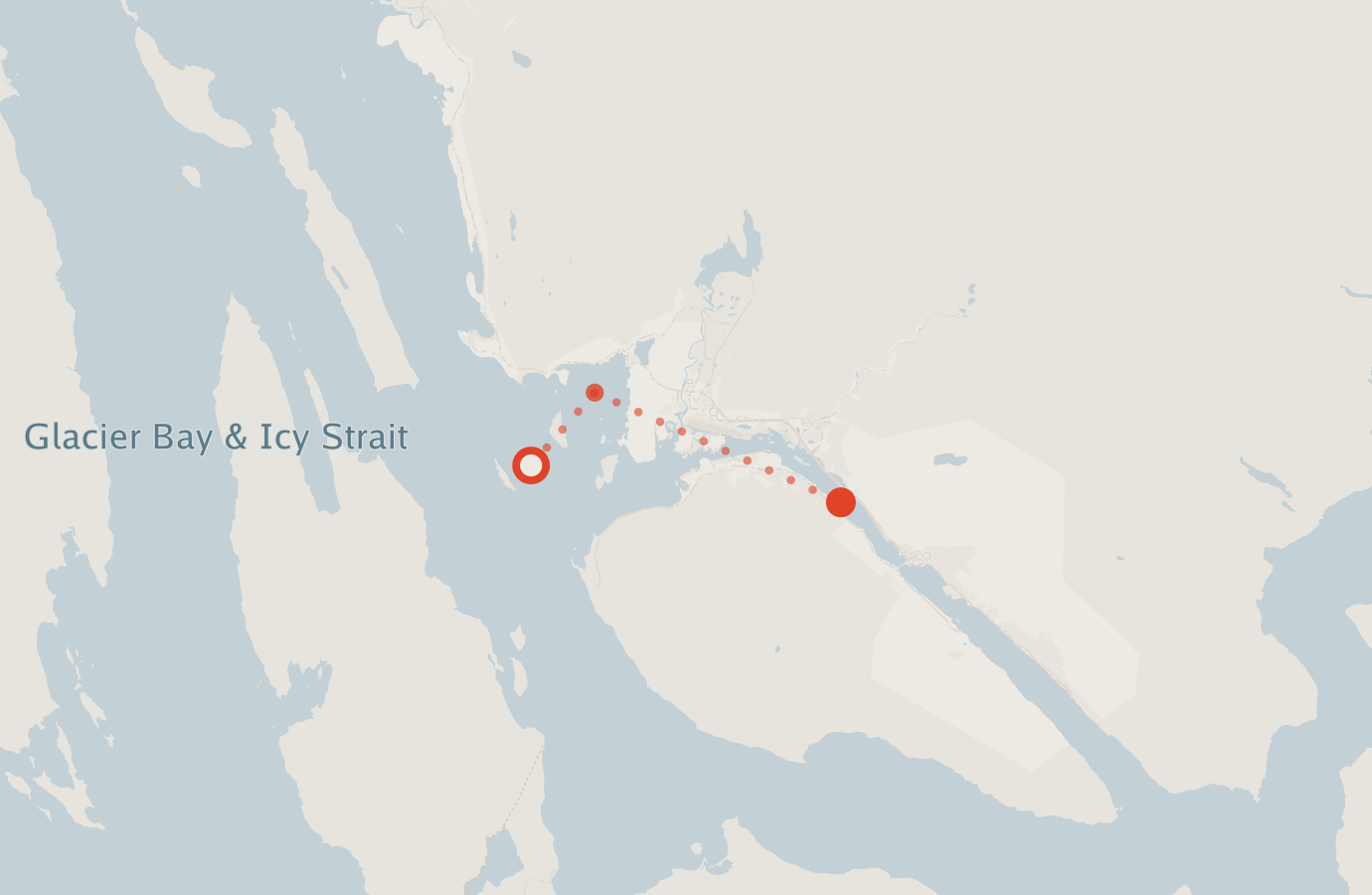 Activity map — real sighting points on an OpenStreetMap basemap