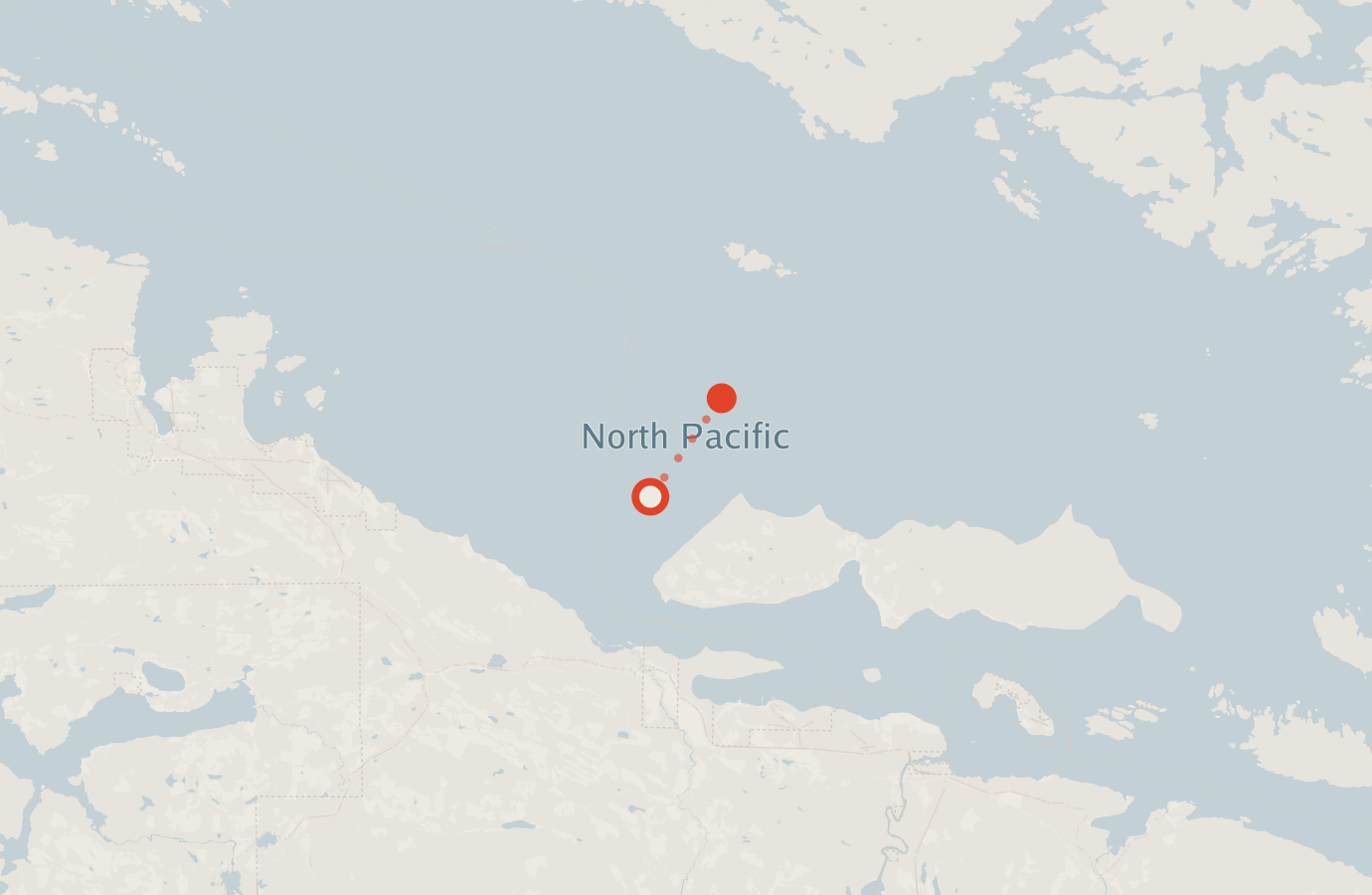 Activity map — real sighting points on an OpenStreetMap basemap