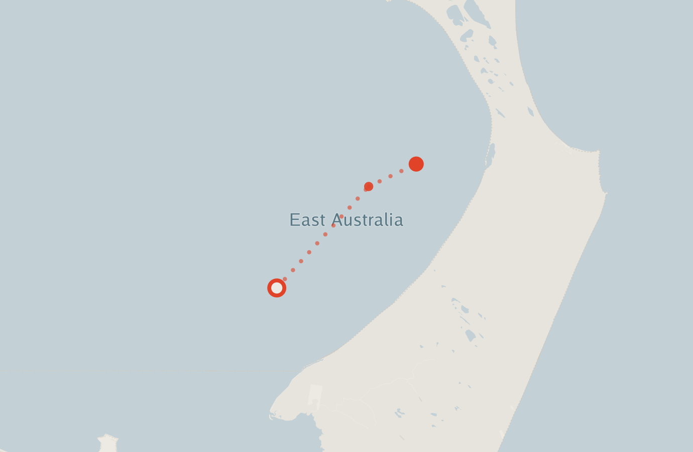 Activity map — real sighting points on an OpenStreetMap basemap