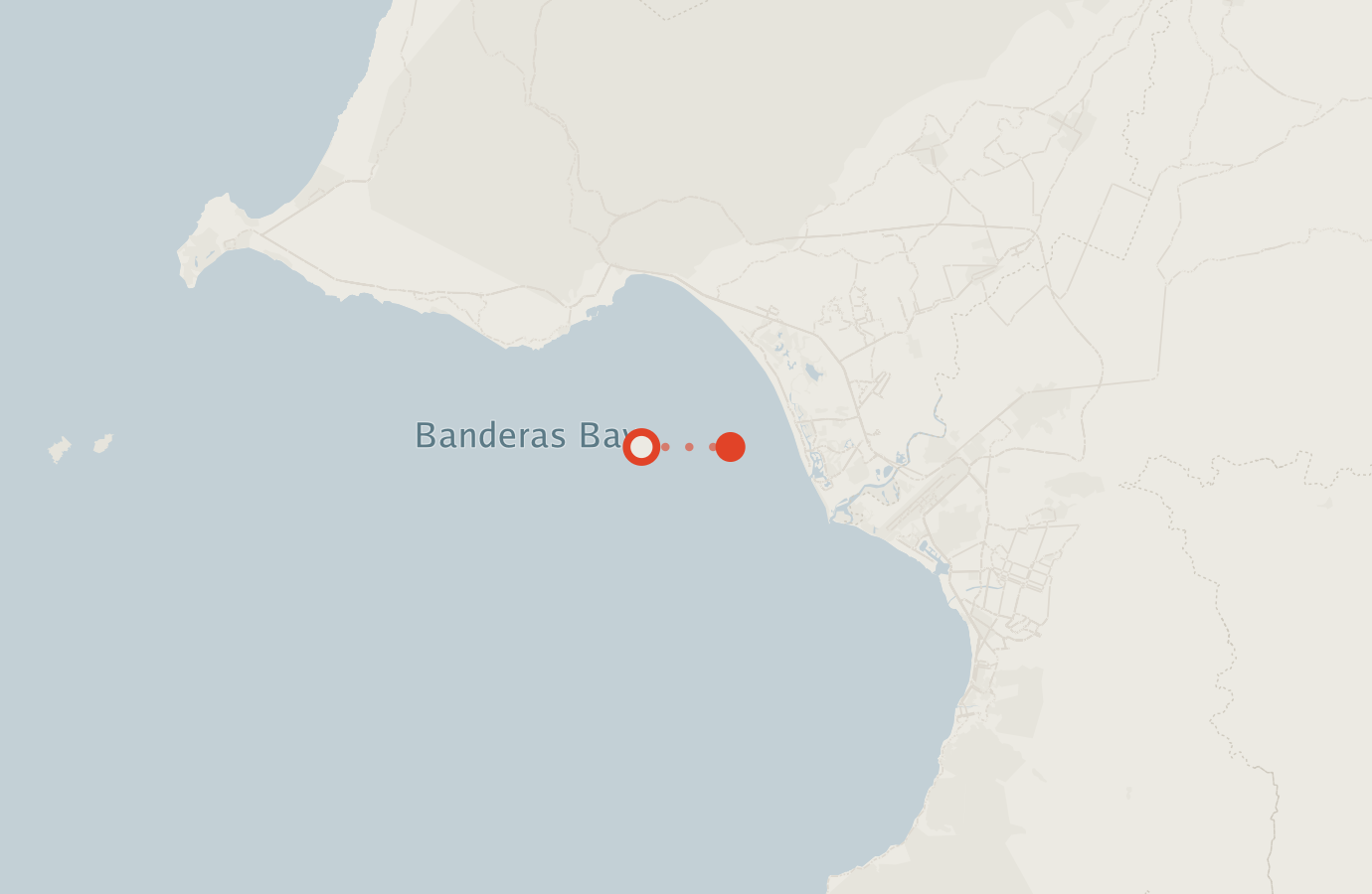 Activity map — real sighting points on an OpenStreetMap basemap