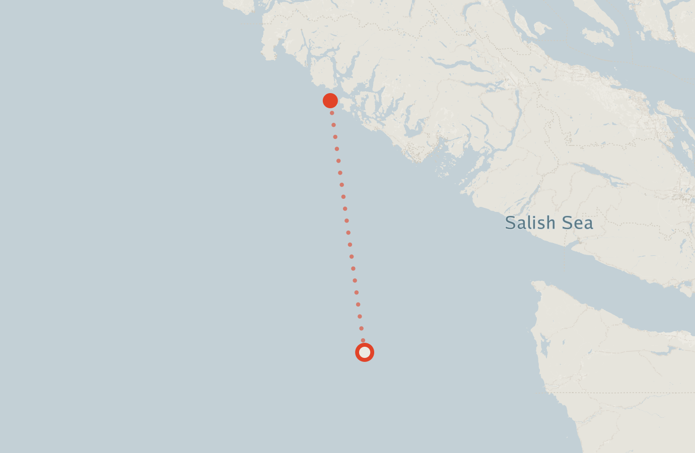 Activity map — real sighting points on an OpenStreetMap basemap