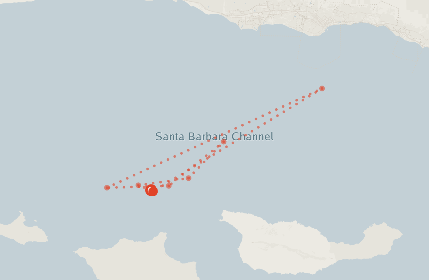 Activity map — real sighting points on an OpenStreetMap basemap