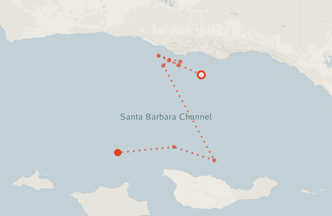 Activity map — real sighting points on an OpenStreetMap basemap