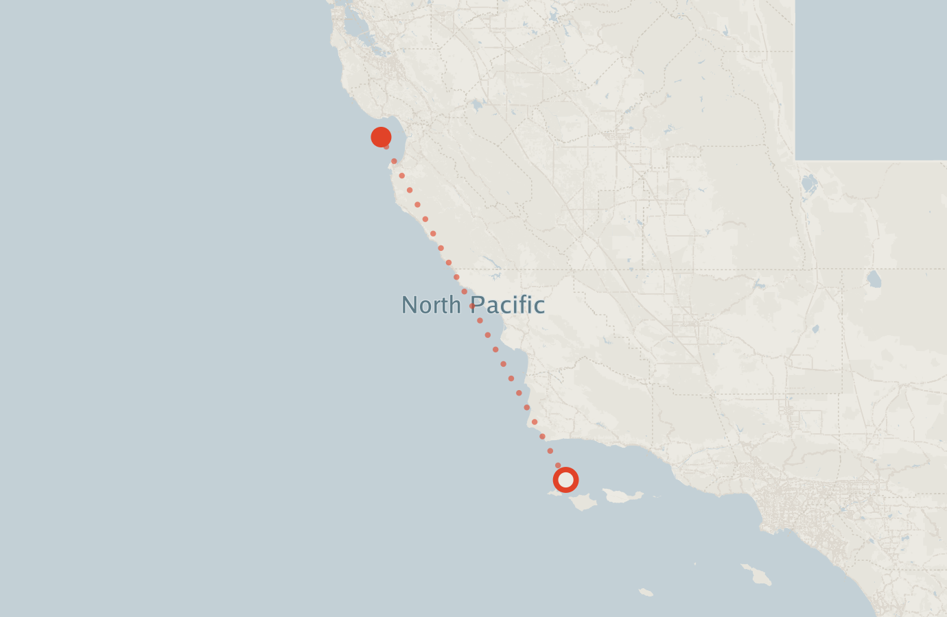 Activity map — real sighting points on an OpenStreetMap basemap