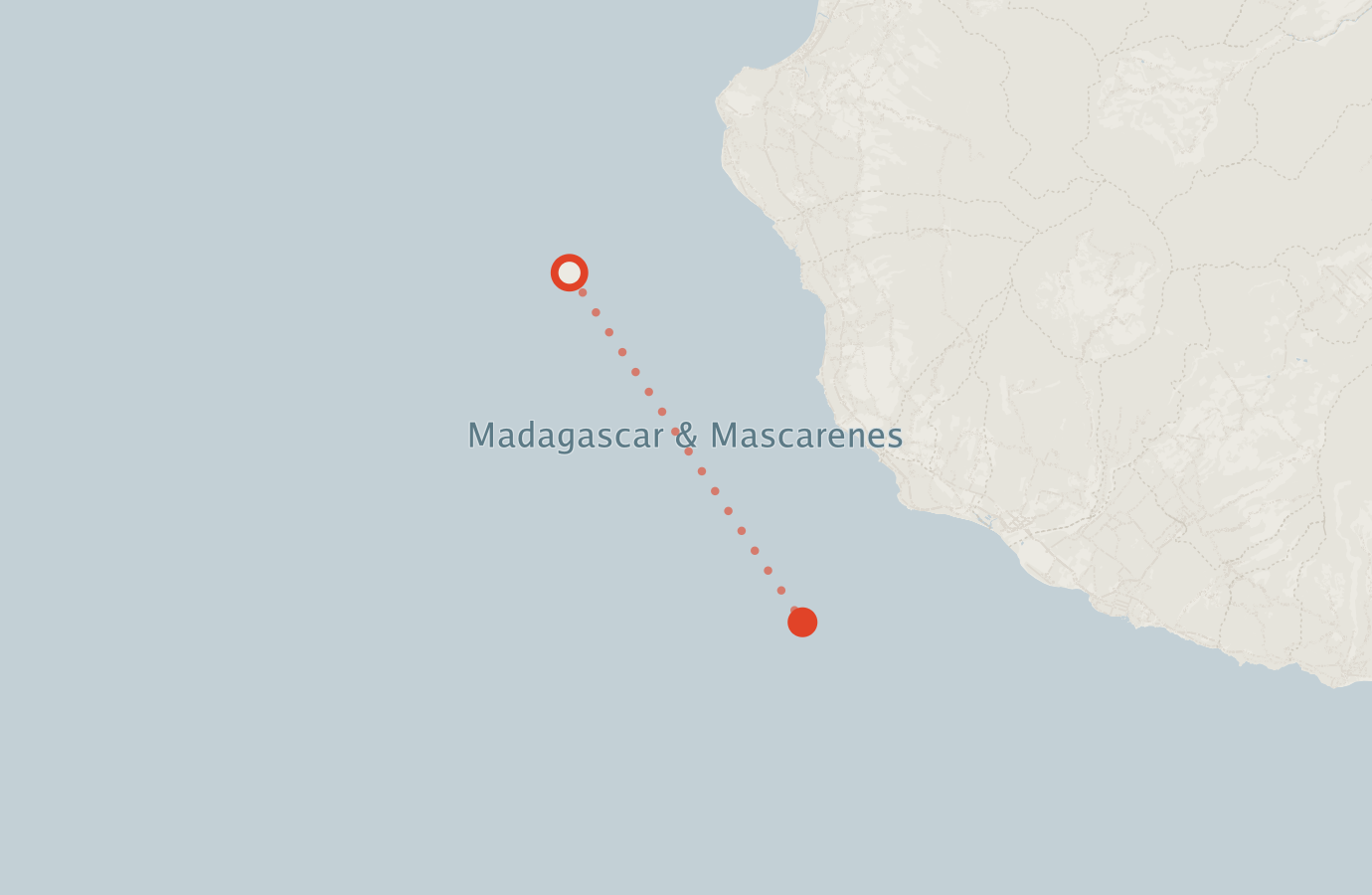 Activity map — real sighting points on an OpenStreetMap basemap