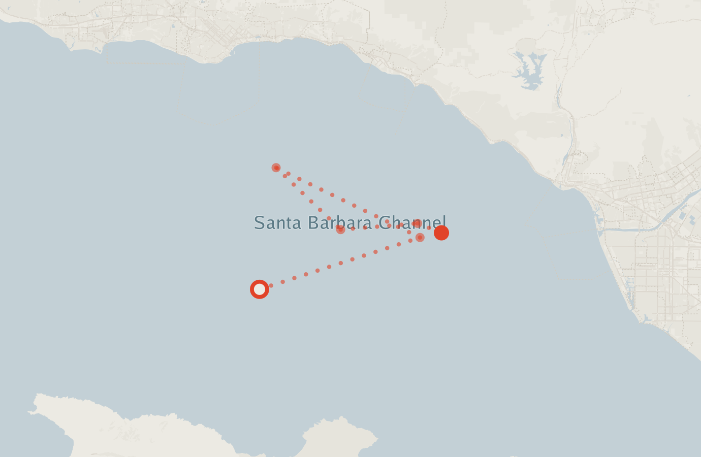 Activity map — real sighting points on an OpenStreetMap basemap