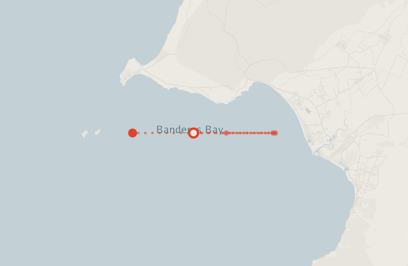 Activity map — real sighting points on an OpenStreetMap basemap