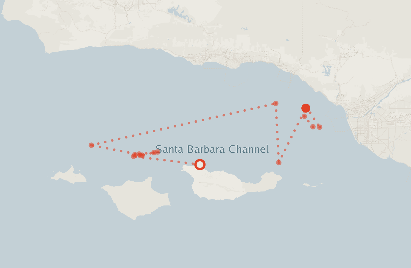 Activity map — real sighting points on an OpenStreetMap basemap