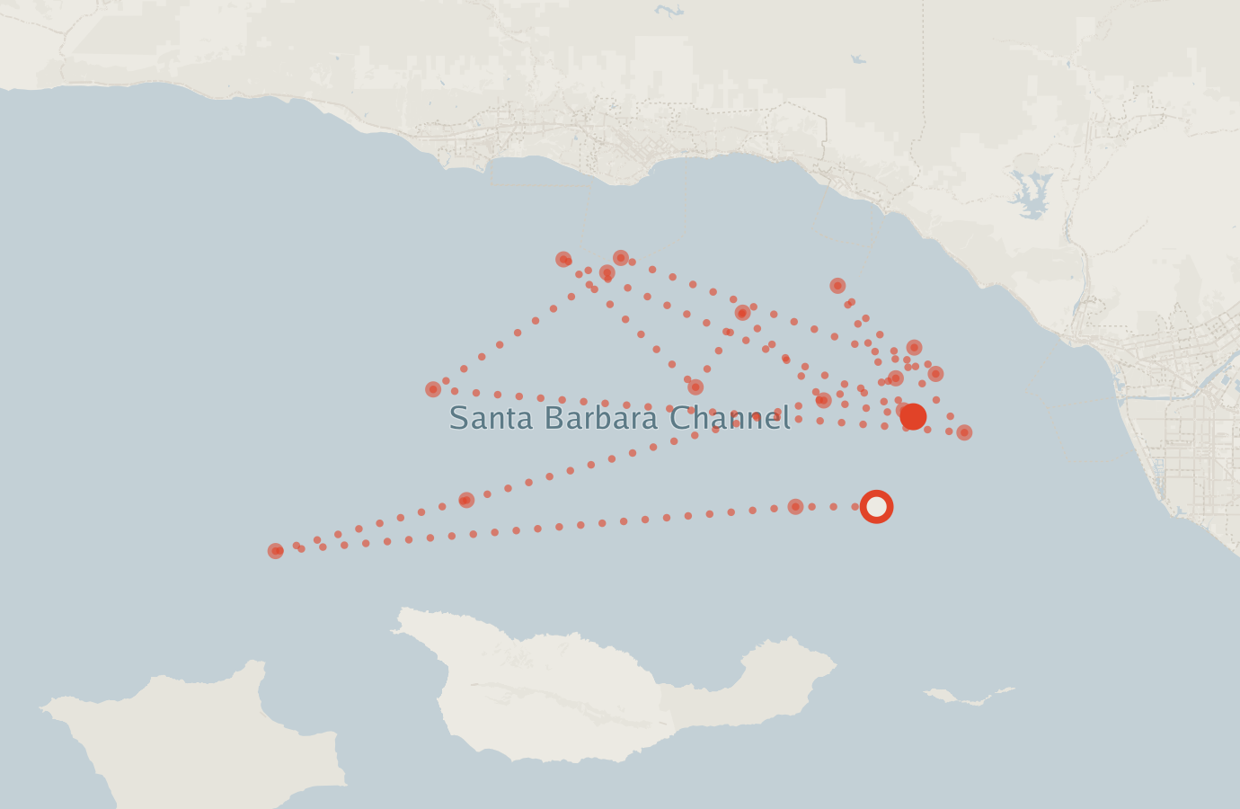 Activity map — real sighting points on an OpenStreetMap basemap