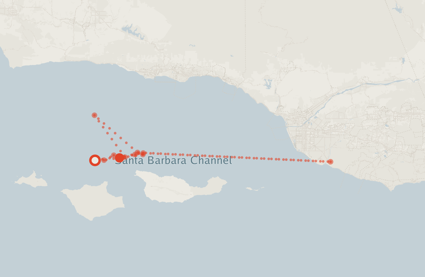Activity map — real sighting points on an OpenStreetMap basemap