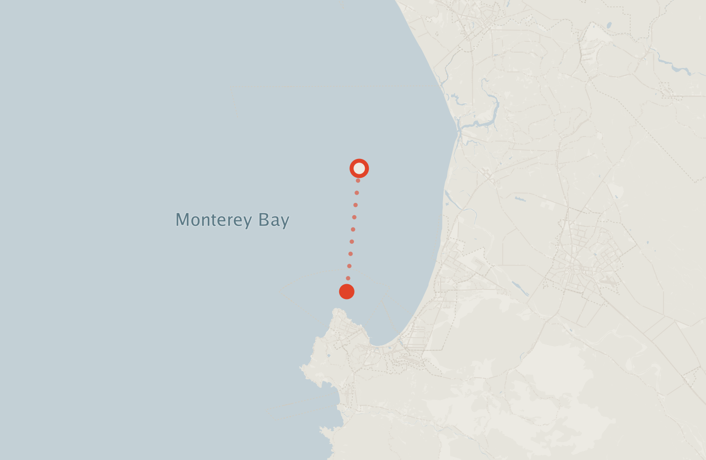 Activity map — real sighting points on an OpenStreetMap basemap