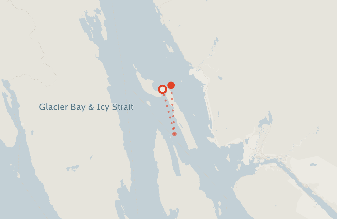 Activity map — real sighting points on an OpenStreetMap basemap