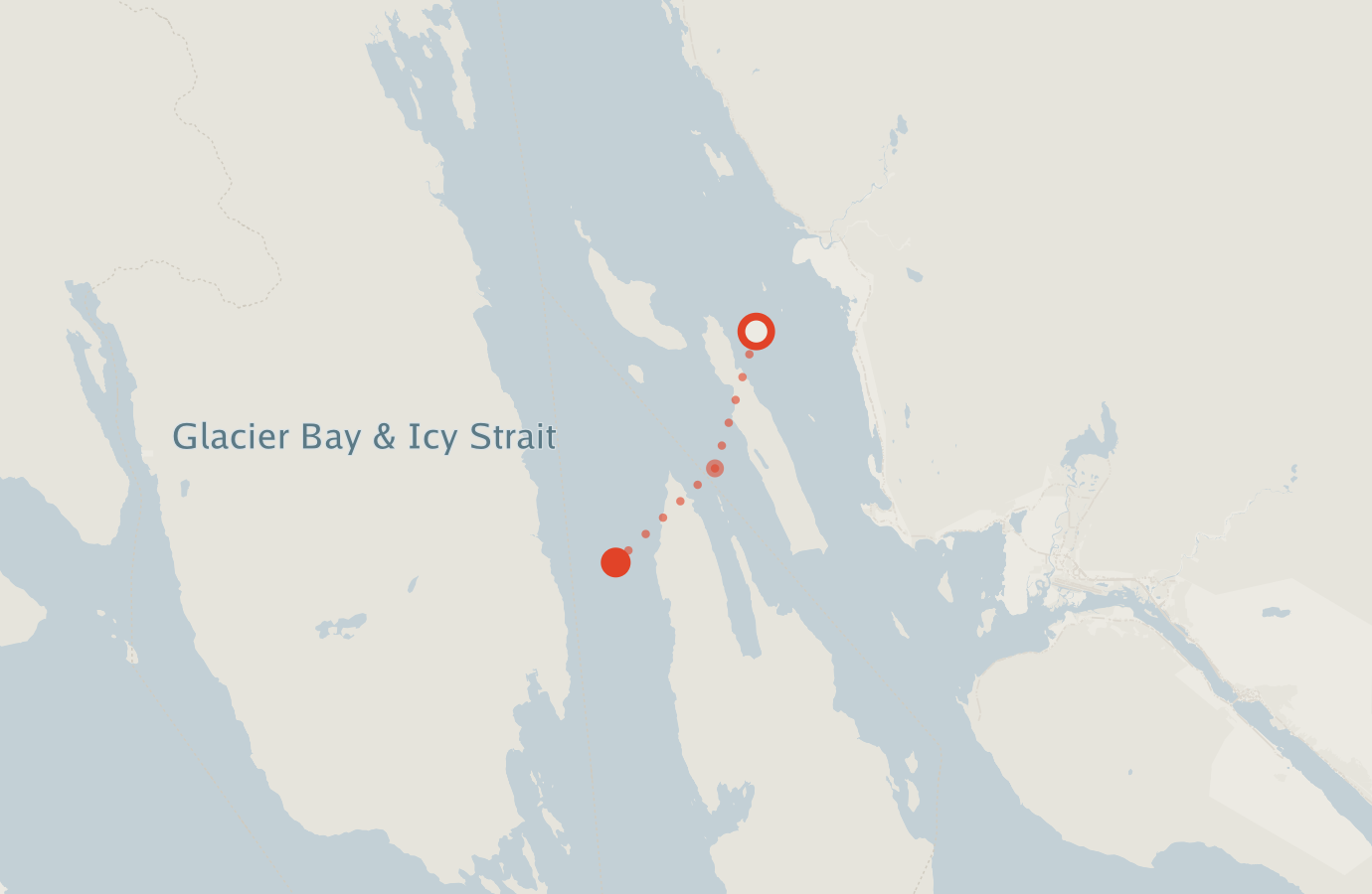 Activity map — real sighting points on an OpenStreetMap basemap