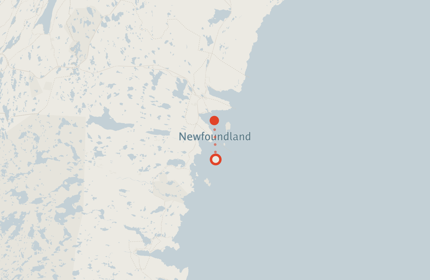 Activity map — real sighting points on an OpenStreetMap basemap