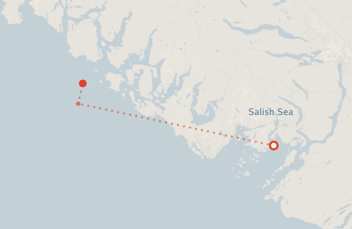 Activity map — real sighting points on an OpenStreetMap basemap
