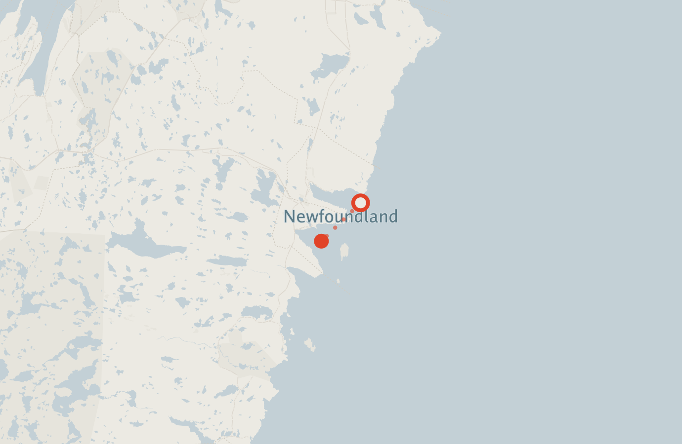 Activity map — real sighting points on an OpenStreetMap basemap