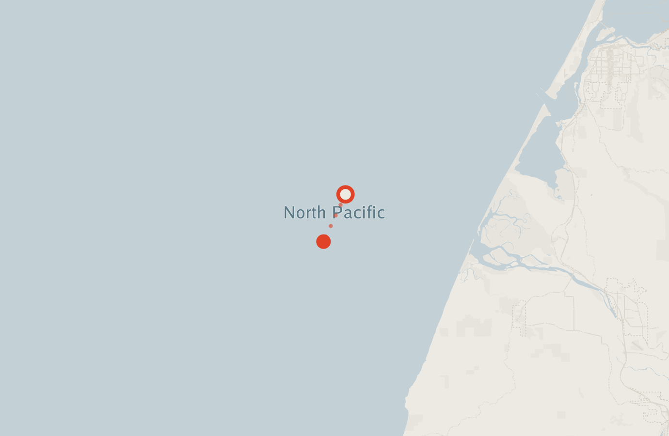 Activity map — real sighting points on an OpenStreetMap basemap