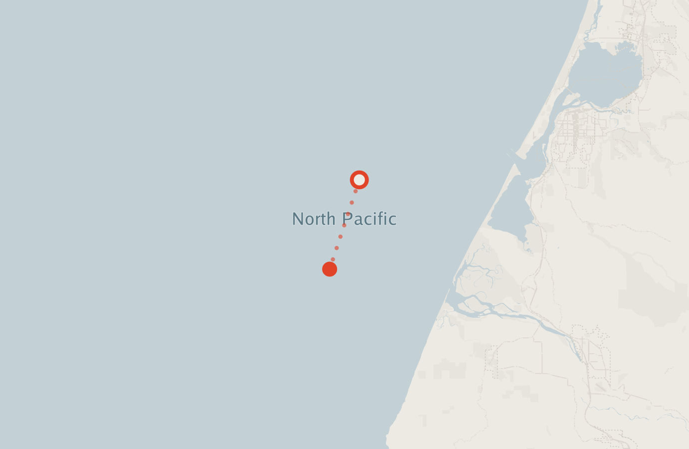 Activity map — real sighting points on an OpenStreetMap basemap