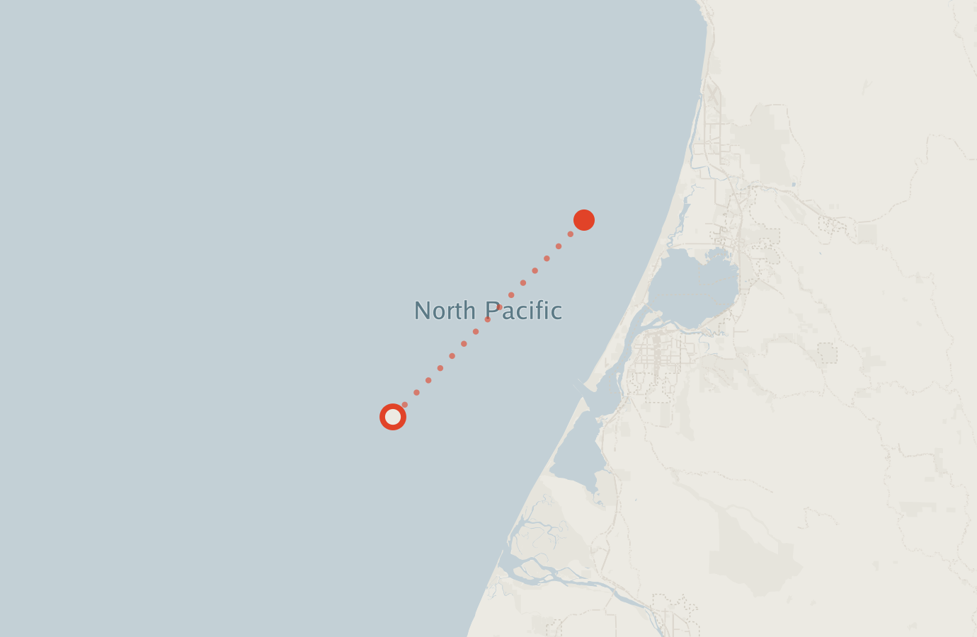 Activity map — real sighting points on an OpenStreetMap basemap