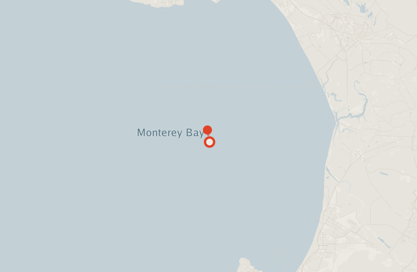 Activity map — real sighting points on an OpenStreetMap basemap