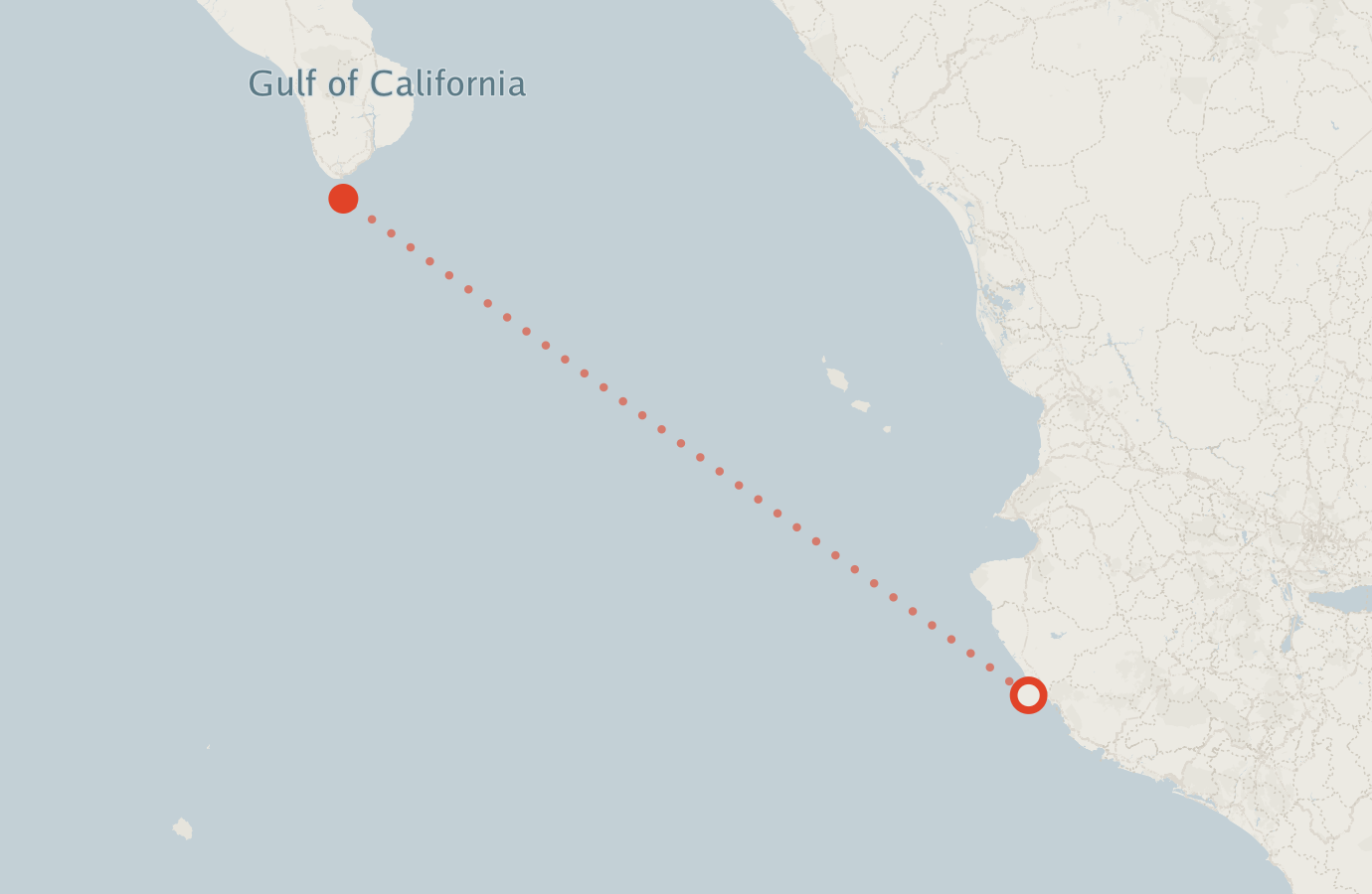 Activity map — real sighting points on an OpenStreetMap basemap