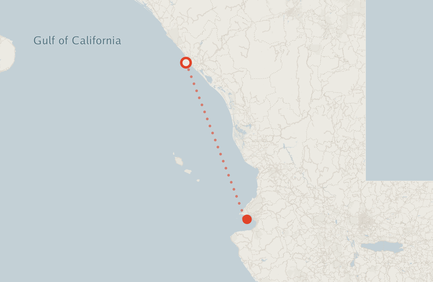 Activity map — real sighting points on an OpenStreetMap basemap