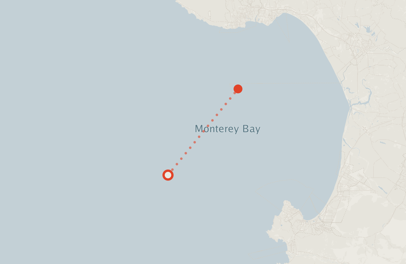 Activity map — real sighting points on an OpenStreetMap basemap
