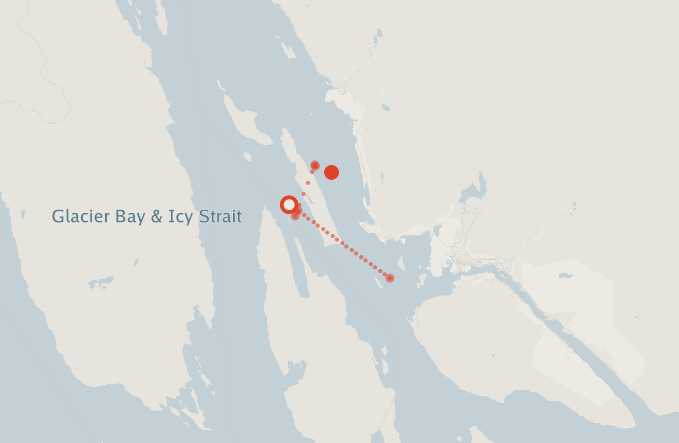 Activity map — real sighting points on an OpenStreetMap basemap