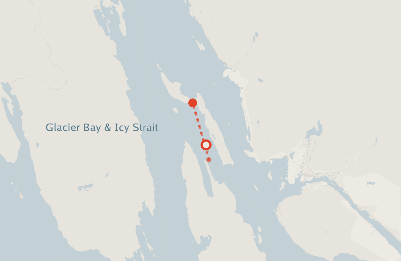 Activity map — real sighting points on an OpenStreetMap basemap