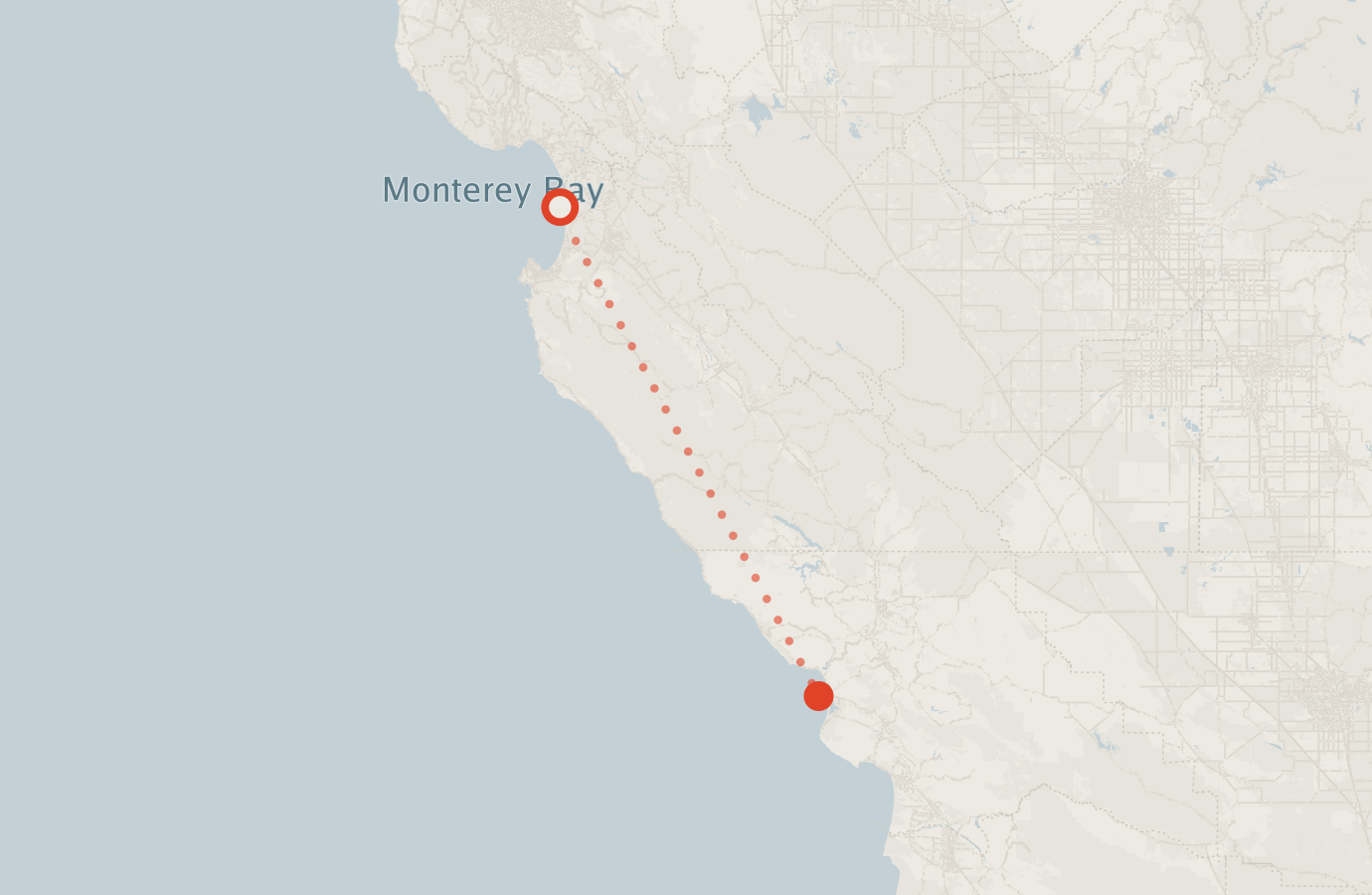 Activity map — real sighting points on an OpenStreetMap basemap