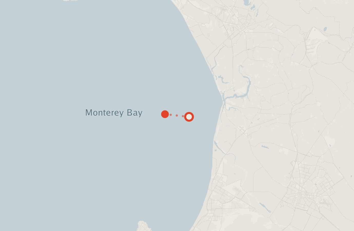 Activity map — real sighting points on an OpenStreetMap basemap