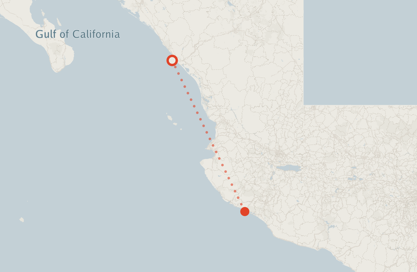 Activity map — real sighting points on an OpenStreetMap basemap