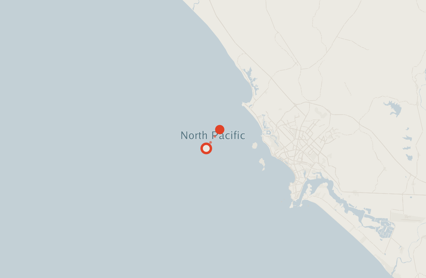 Activity map — real sighting points on an OpenStreetMap basemap