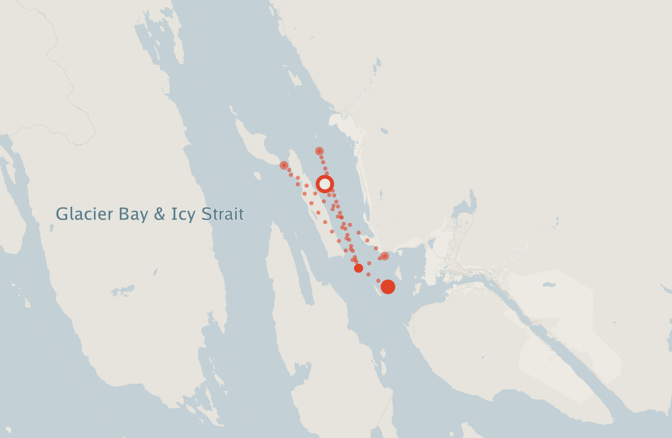 Activity map — real sighting points on an OpenStreetMap basemap