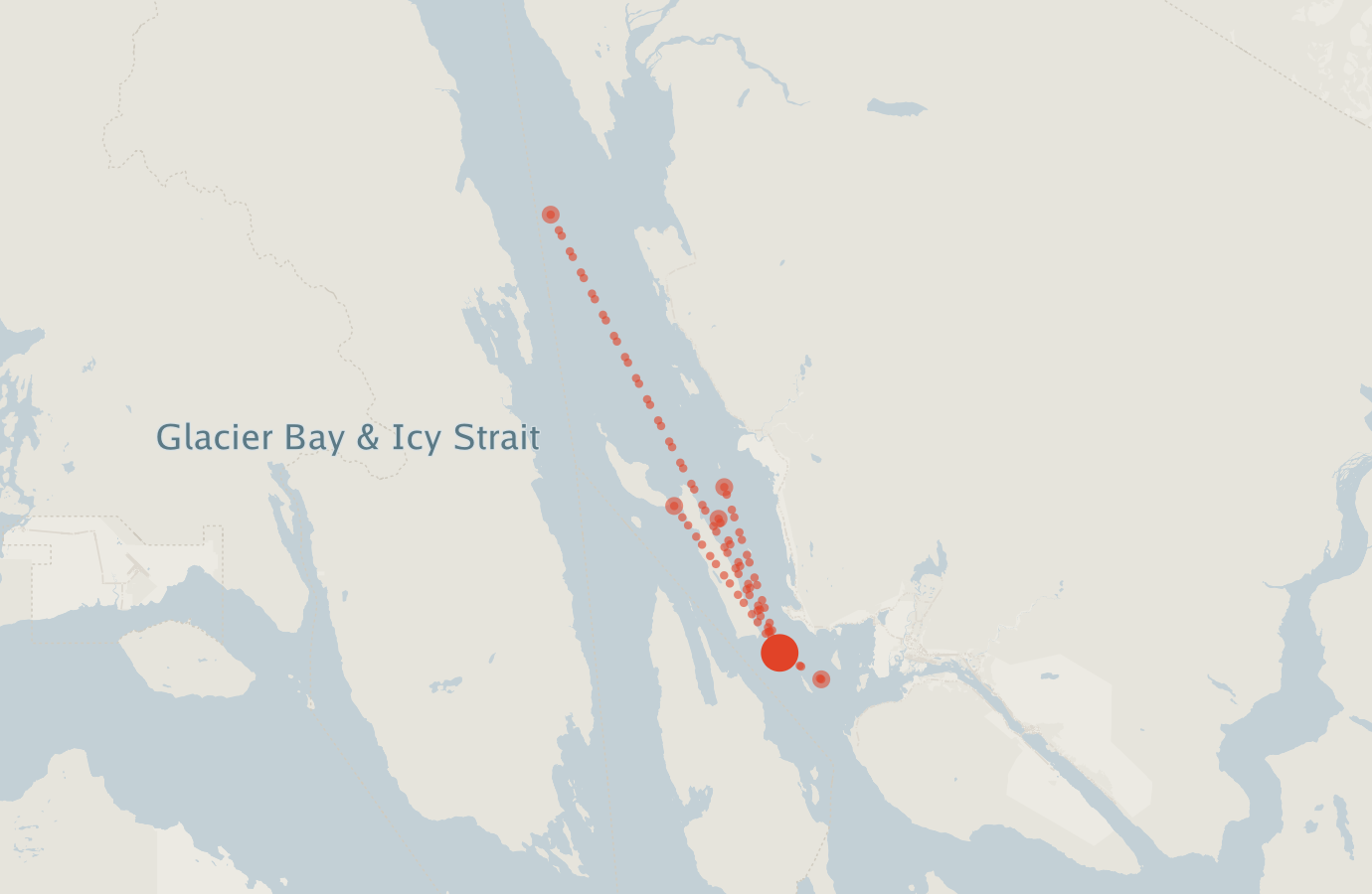 Activity map — real sighting points on an OpenStreetMap basemap