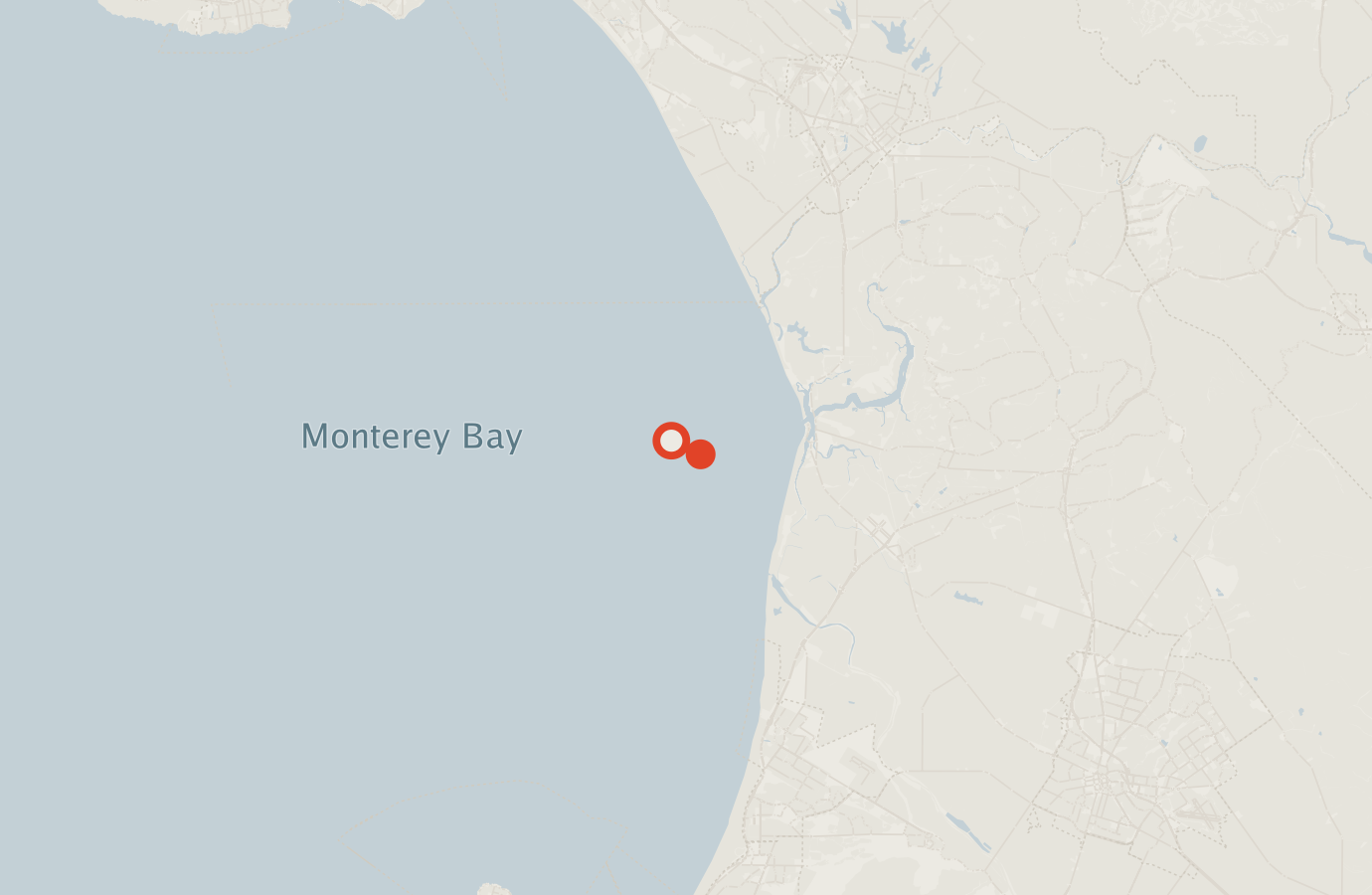 Activity map — real sighting points on an OpenStreetMap basemap