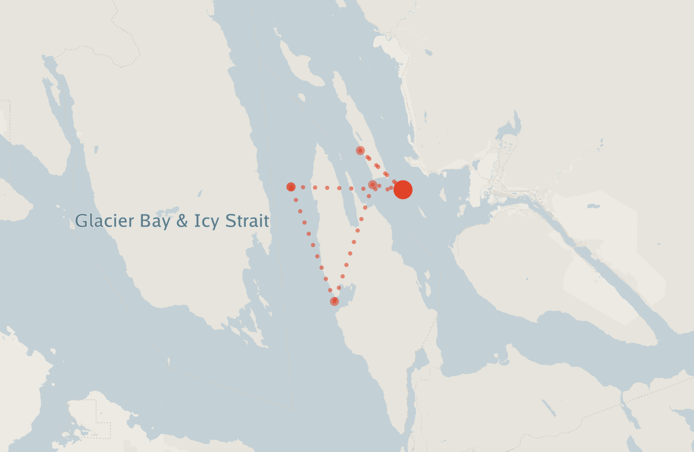 Activity map — real sighting points on an OpenStreetMap basemap