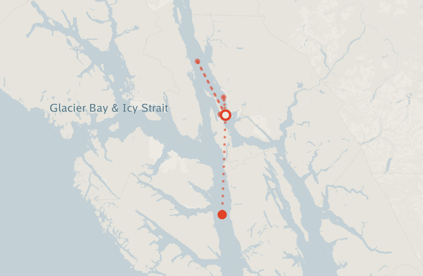Activity map — real sighting points on an OpenStreetMap basemap