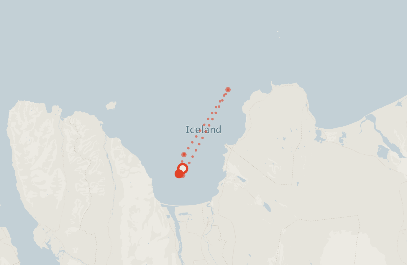 Activity map — real sighting points on an OpenStreetMap basemap
