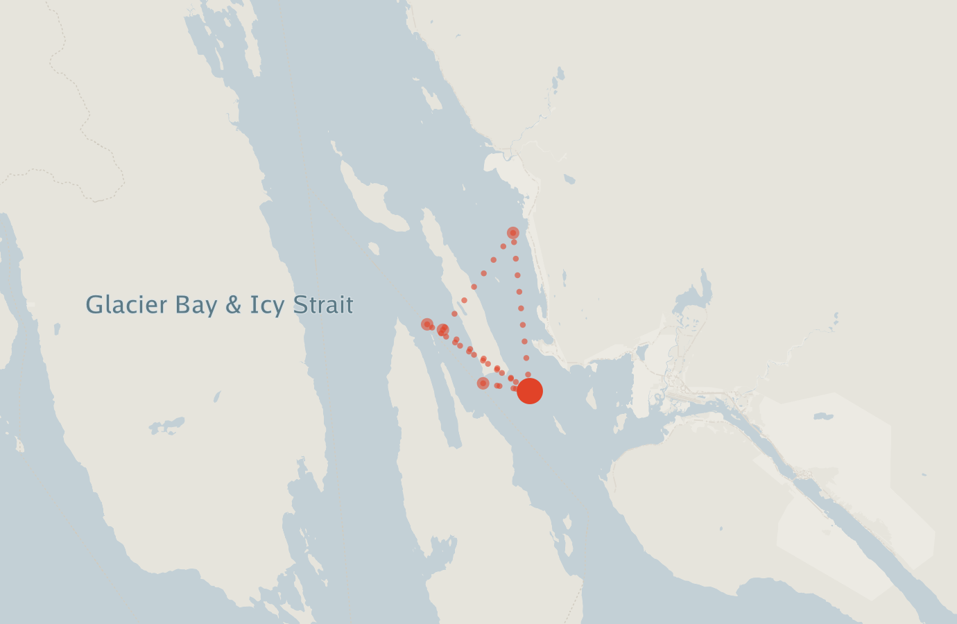 Activity map — real sighting points on an OpenStreetMap basemap