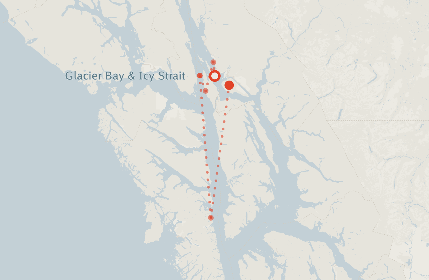 Activity map — real sighting points on an OpenStreetMap basemap
