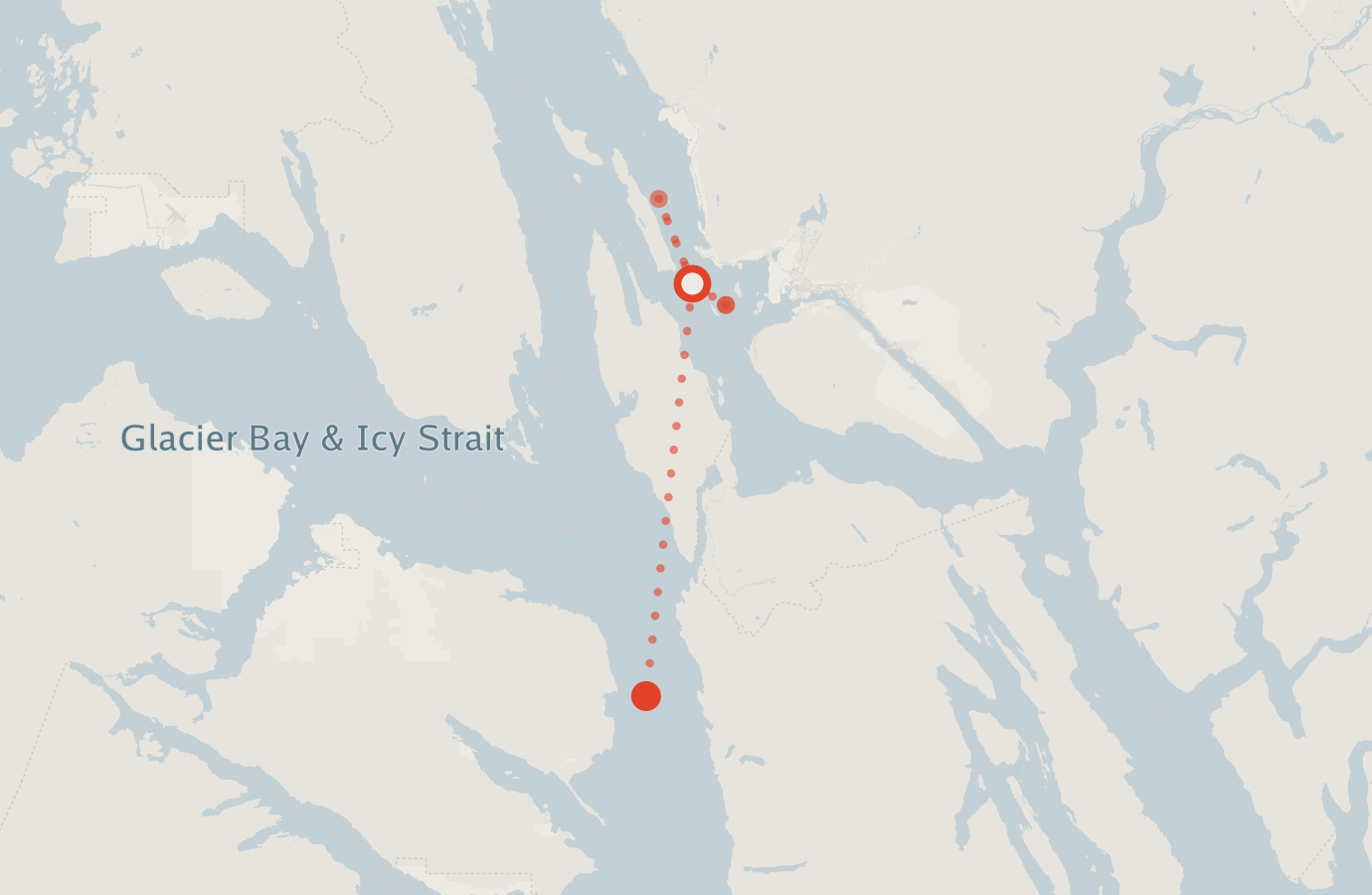 Activity map — real sighting points on an OpenStreetMap basemap