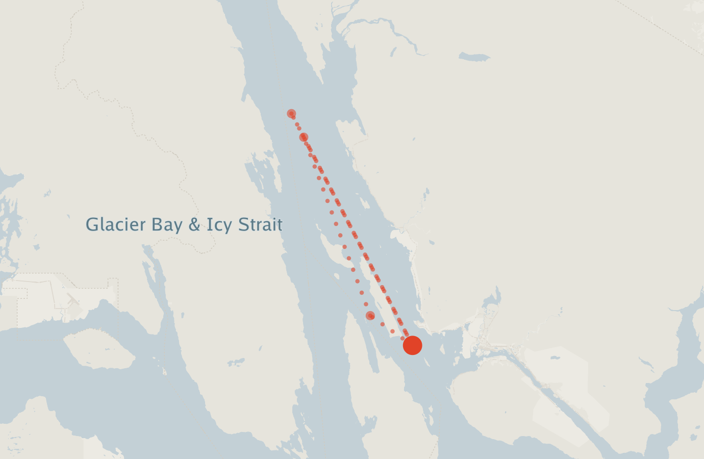 Activity map — real sighting points on an OpenStreetMap basemap