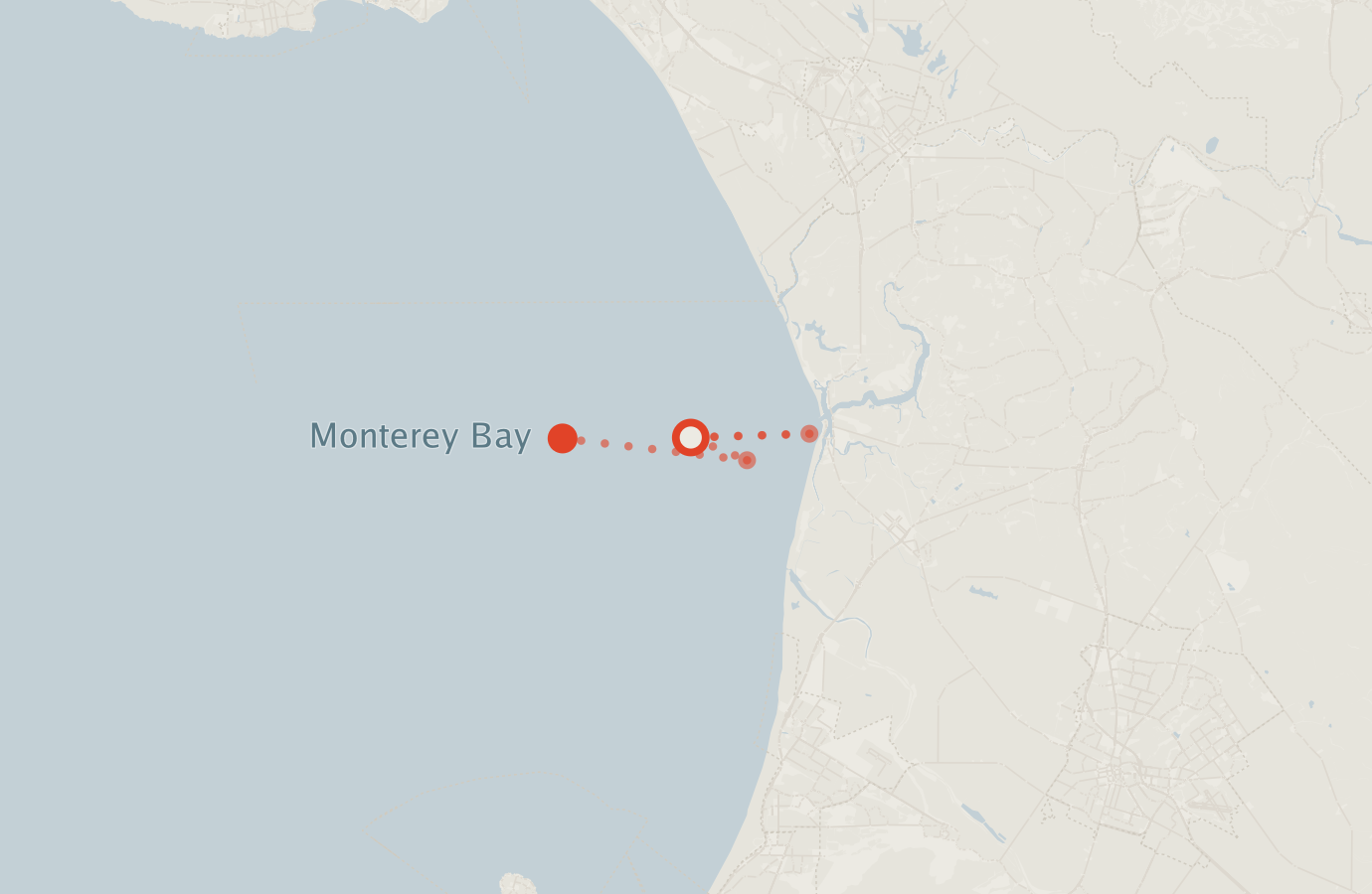 Activity map — real sighting points on an OpenStreetMap basemap