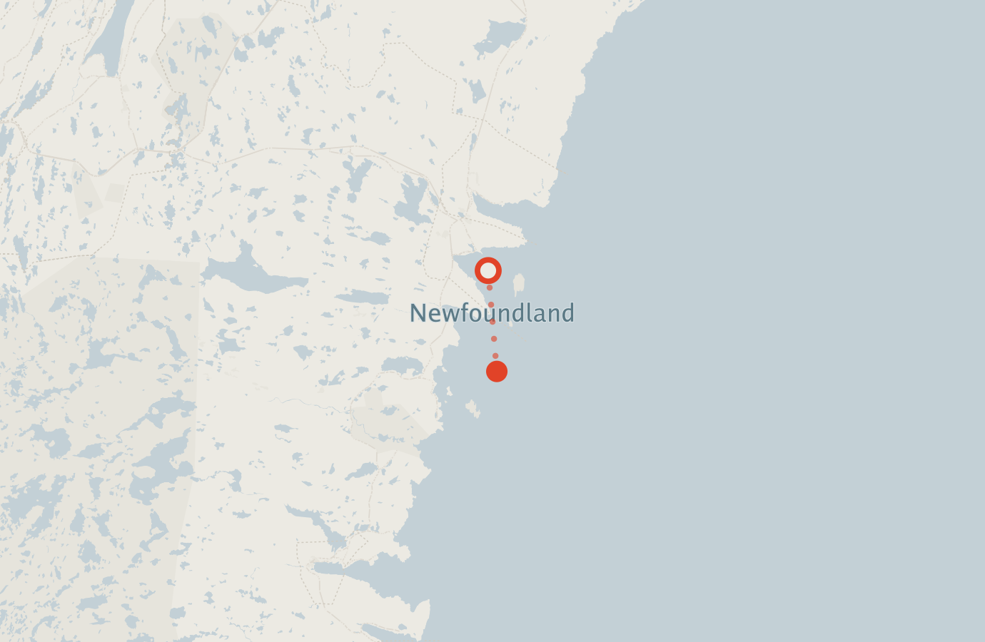 Activity map — real sighting points on an OpenStreetMap basemap