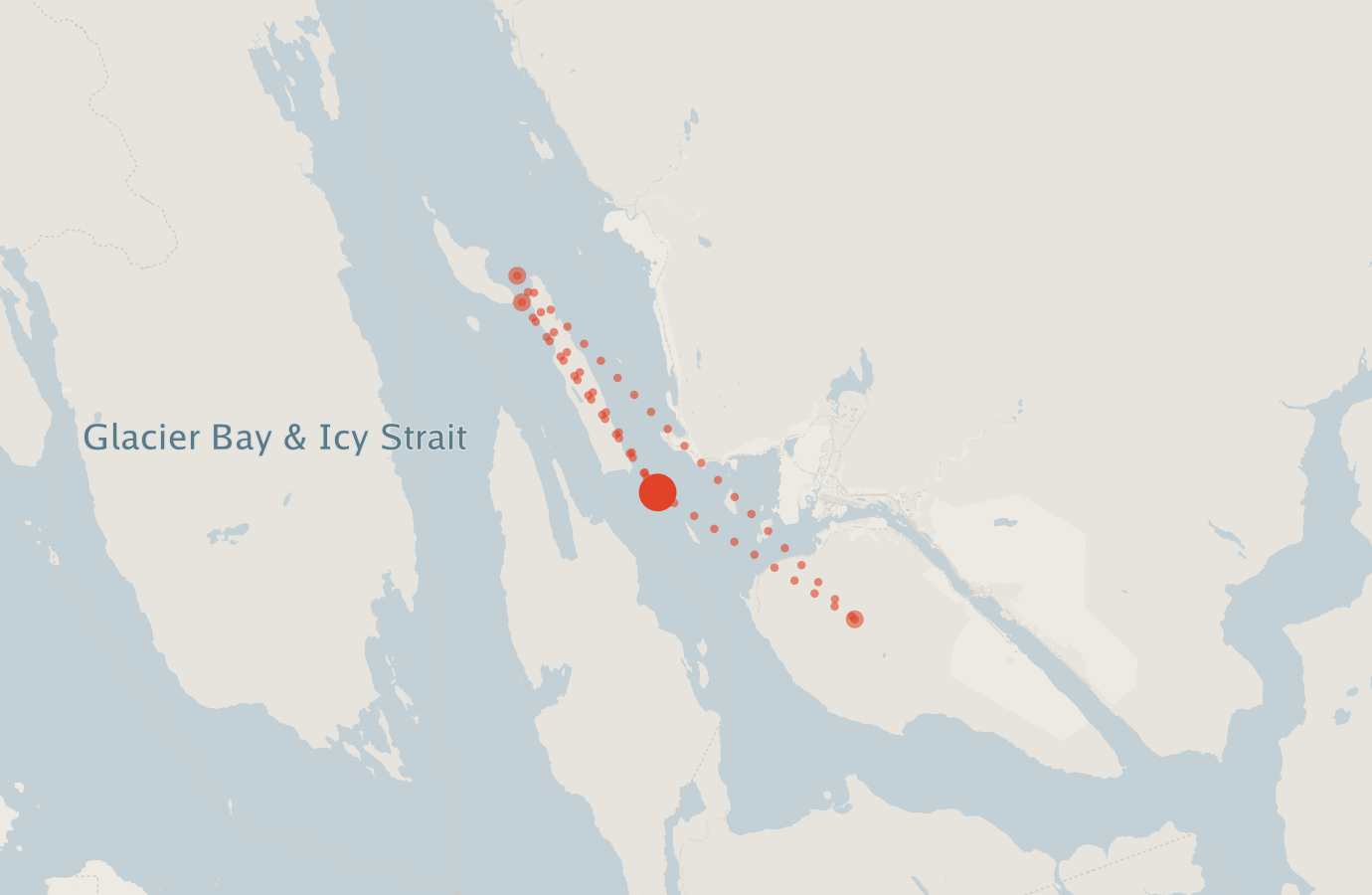 Activity map — real sighting points on an OpenStreetMap basemap