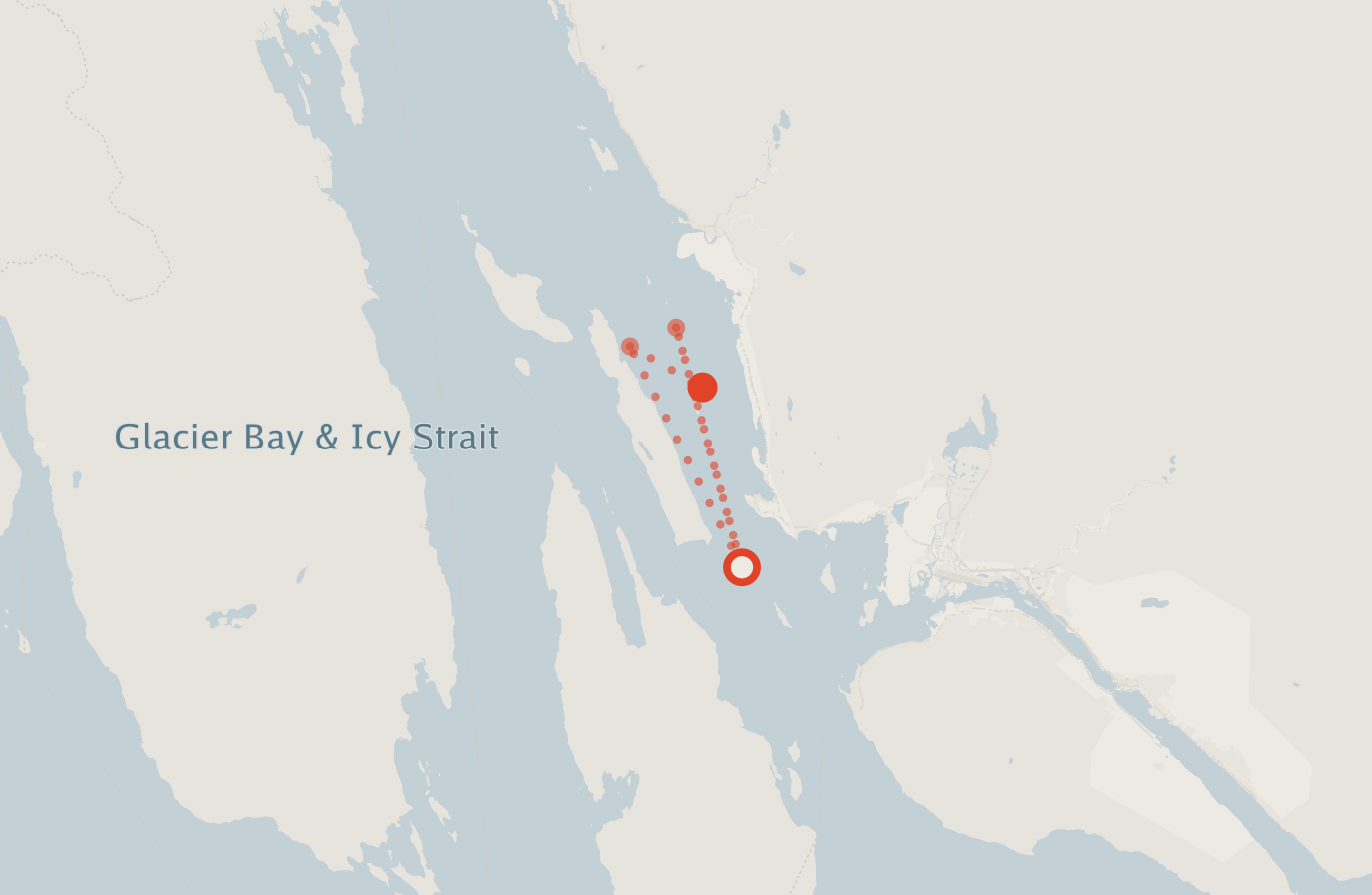 Activity map — real sighting points on an OpenStreetMap basemap