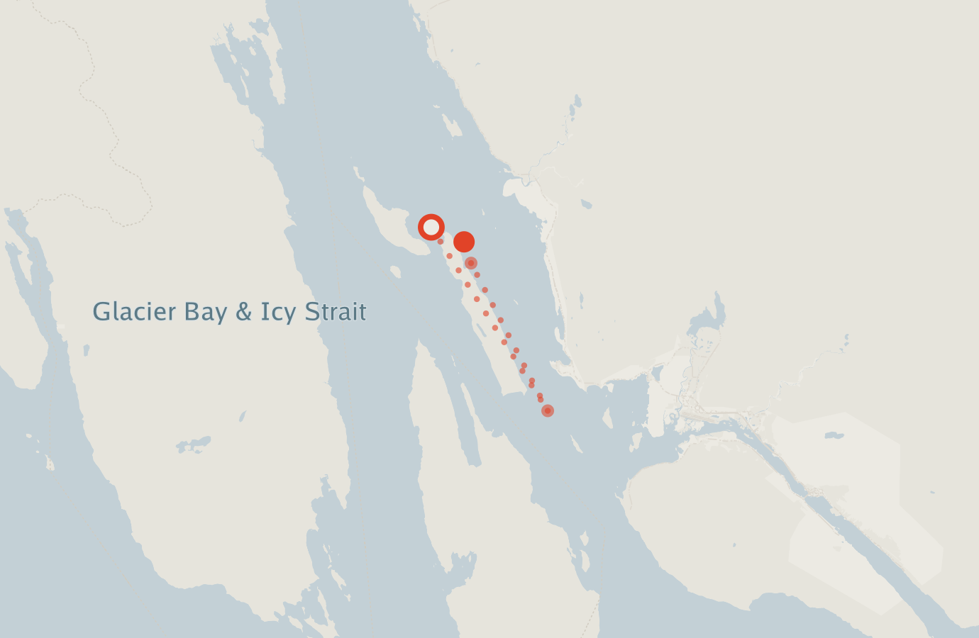 Activity map — real sighting points on an OpenStreetMap basemap