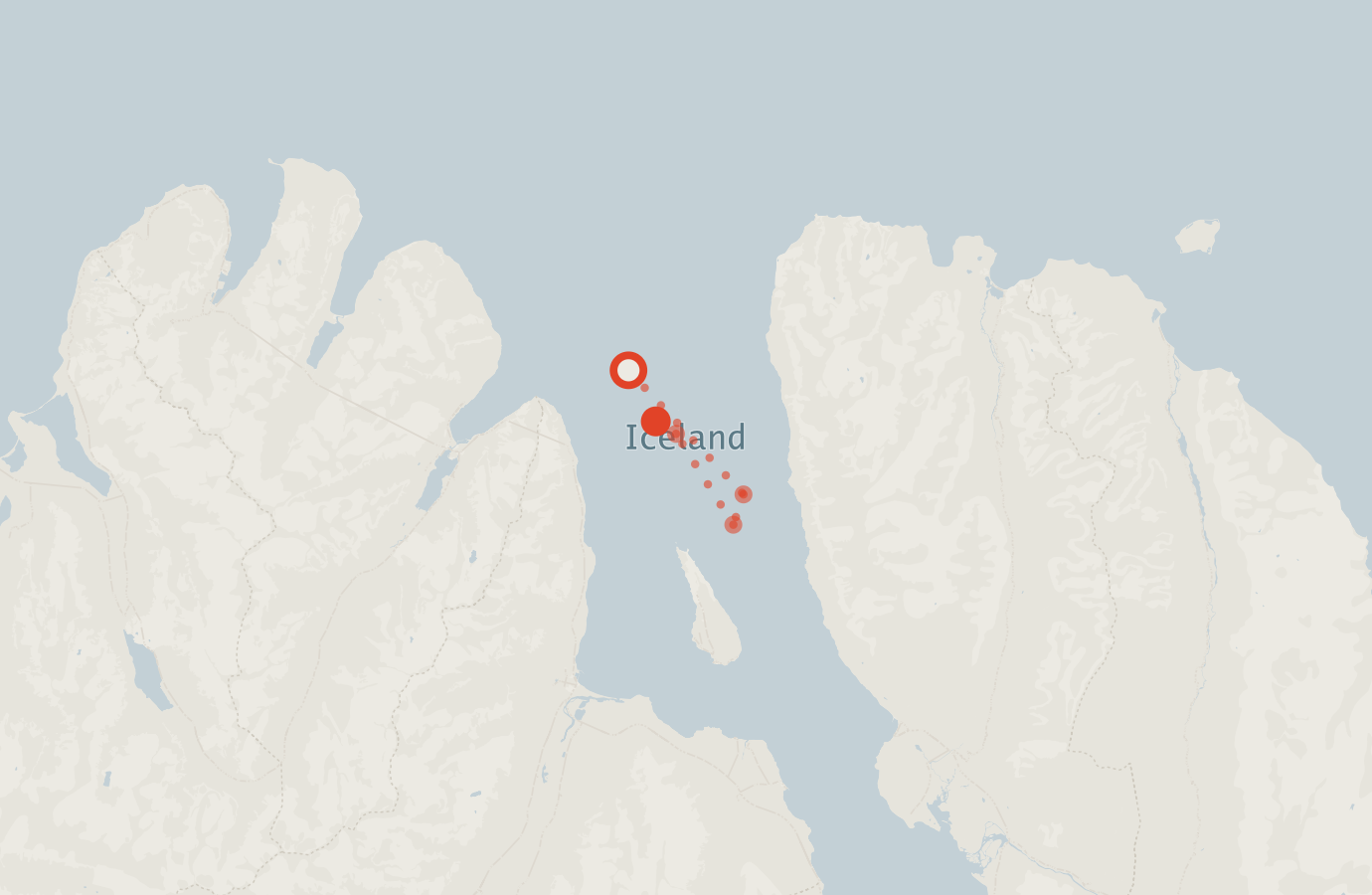 Activity map — real sighting points on an OpenStreetMap basemap